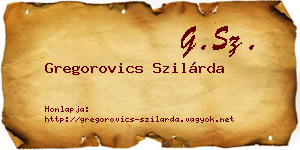 Gregorovics Szilárda névjegykártya